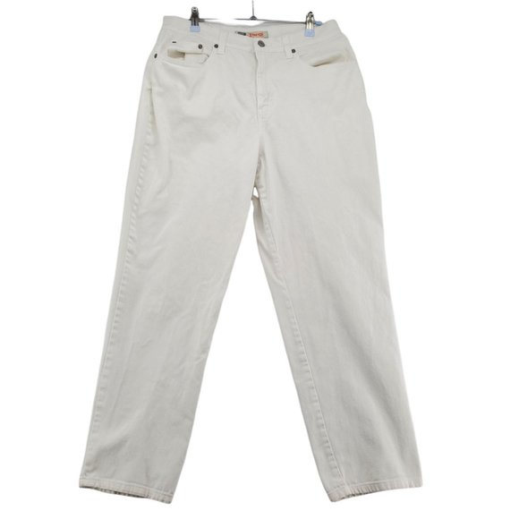 FADED GLORY Jeans Women's 5-Pocket Straight Leg Relaxed Fit White Size 10 Petite - Picture 1 of 11
